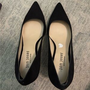 Jon Josef Black Suede Heels